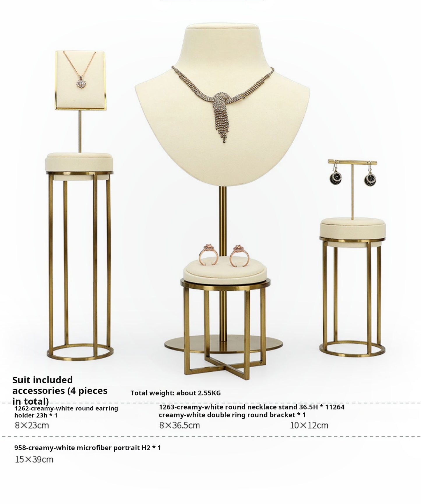 Luxury Off-white Jewelry Window Display