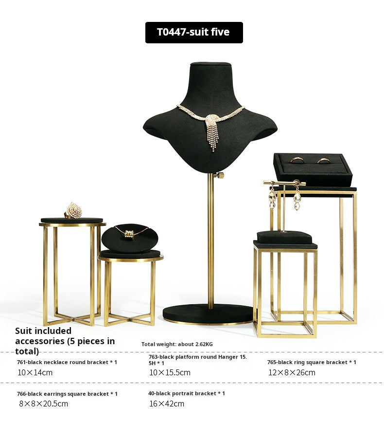 Black Premium jewellery window display props