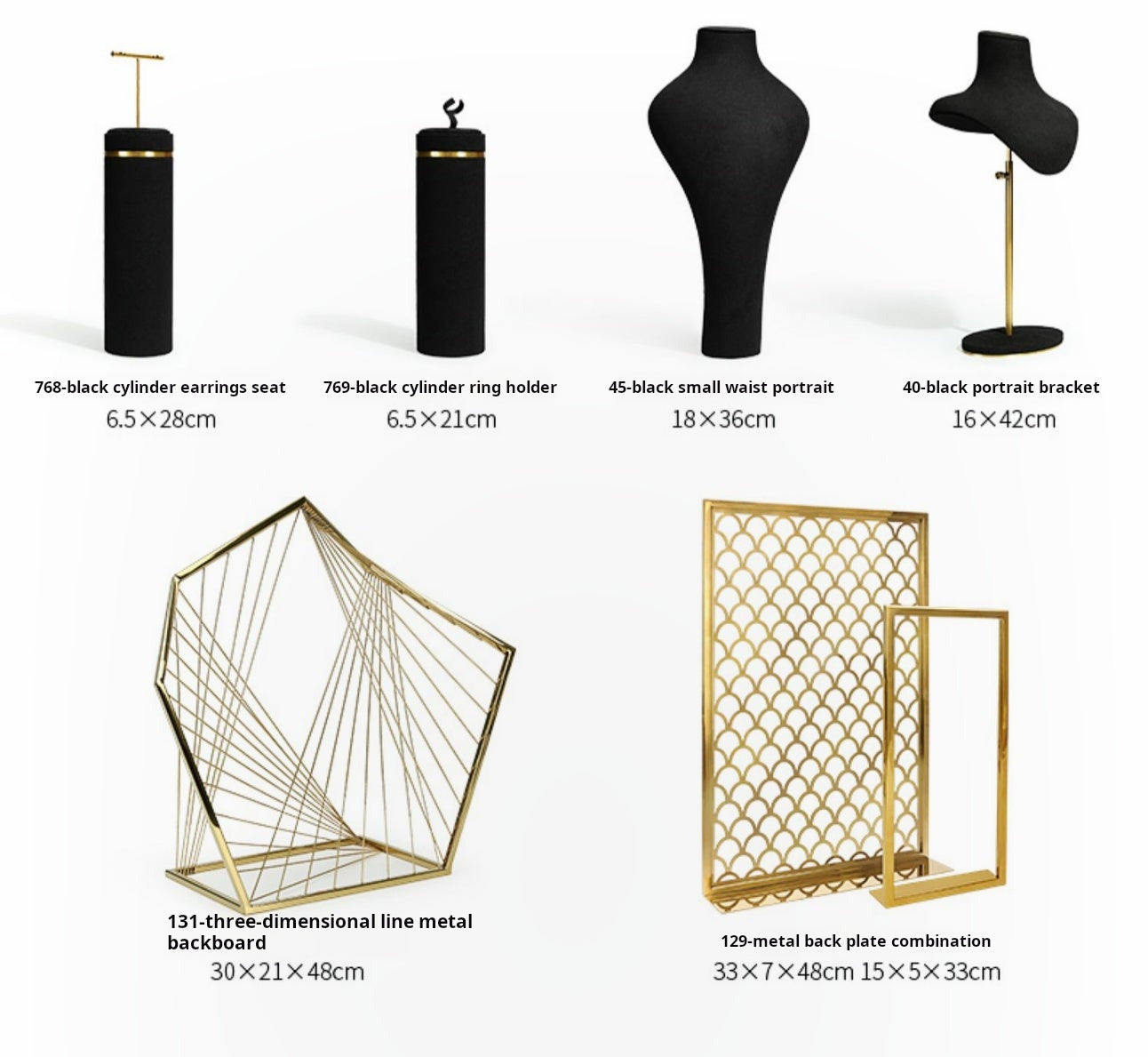 Black Premium jewellery window display props