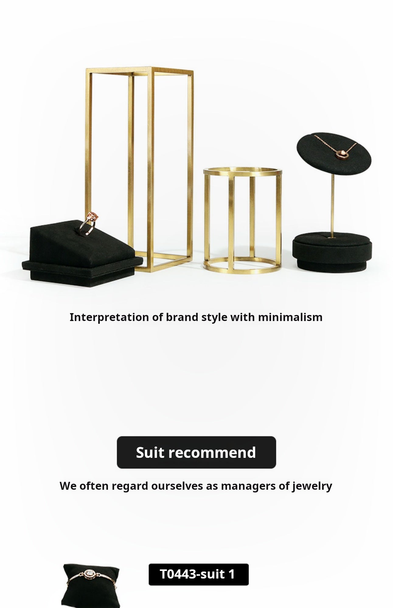 Black Premium jewellery window display props