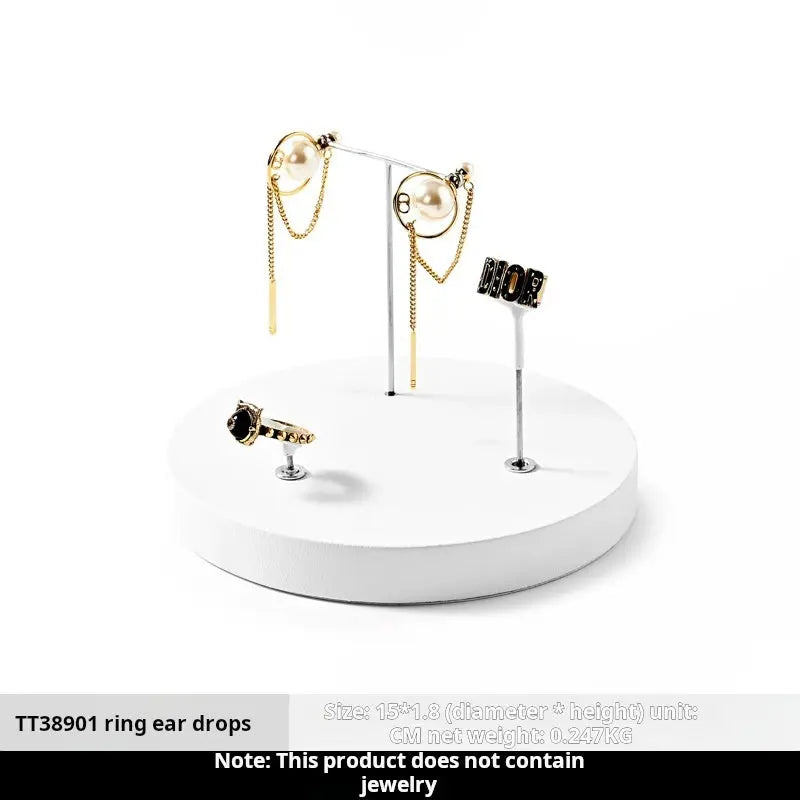 Fanxi FANXI light luxury jewelry display shelf, PU white earrings, ring pendants, jewelry display props