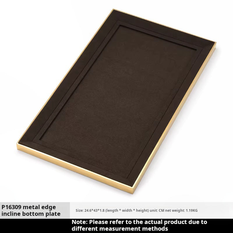 Luxury jewelry display props, high-end metal microfiber necklace, ring counter, jewelry display rack