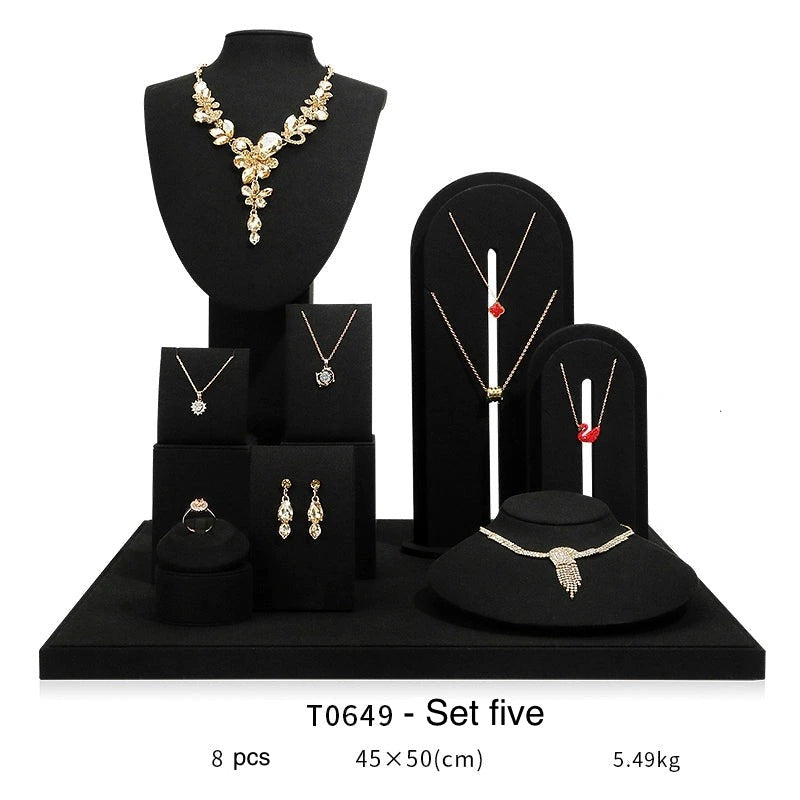 Jewelry display shelf, high-end model suit, necklace, earrings, shelf, window display props