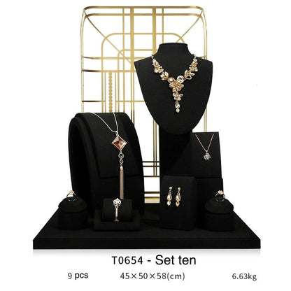 Jewelry display shelf, high-end model suit, necklace, earrings, shelf, window display props