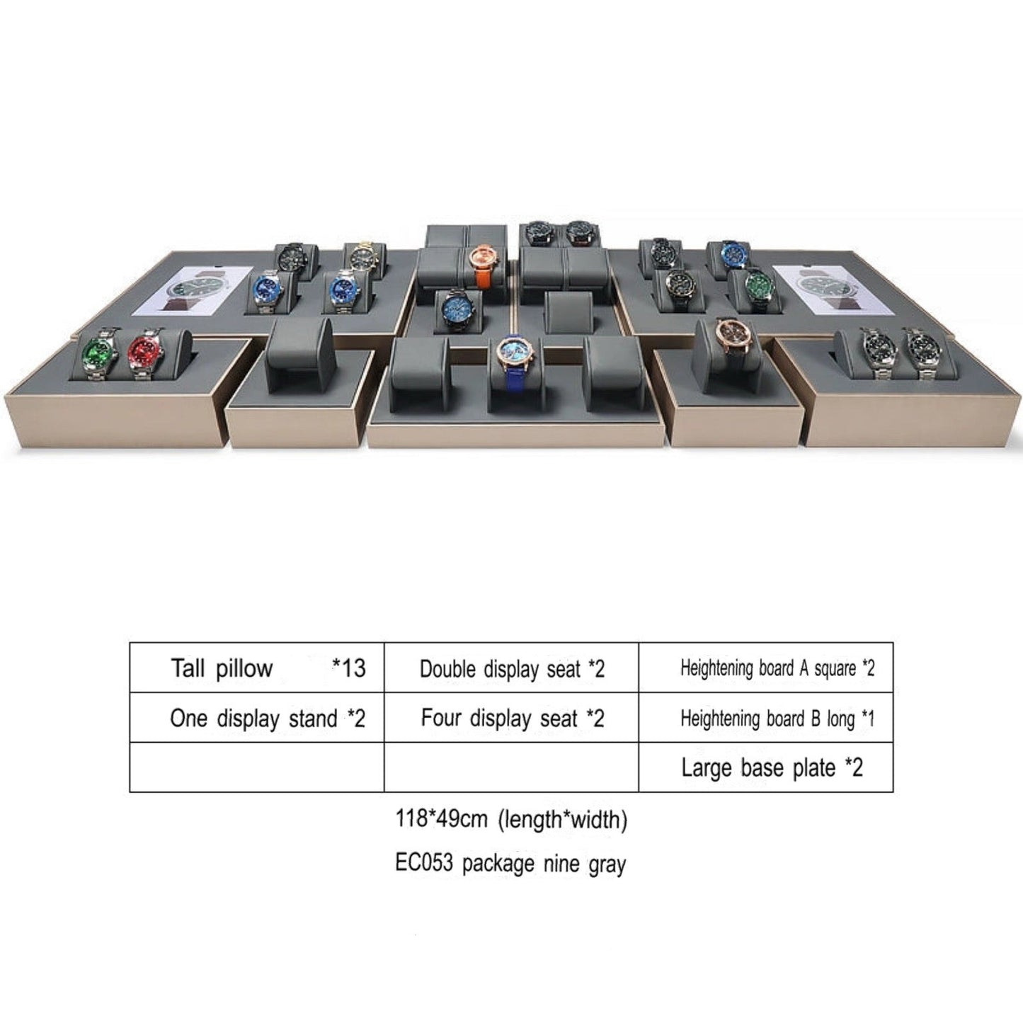 Watch display props, counter watch display racks, window displays, watch pillow bags, display racks, storage stands