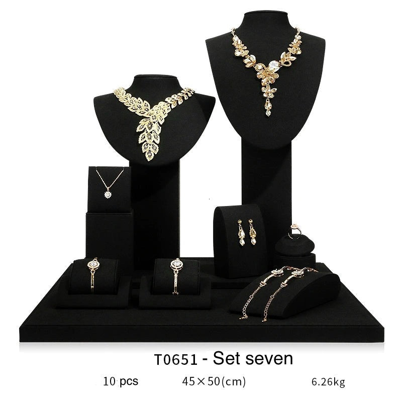 Jewelry display shelf, high-end model suit, necklace, earrings, shelf, window display props