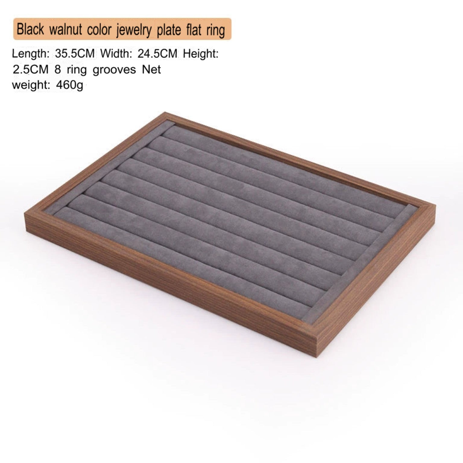 High-end walnut color look at the pallet jewelry tray jewelry display ornament large capacity bracelet earrings storage box