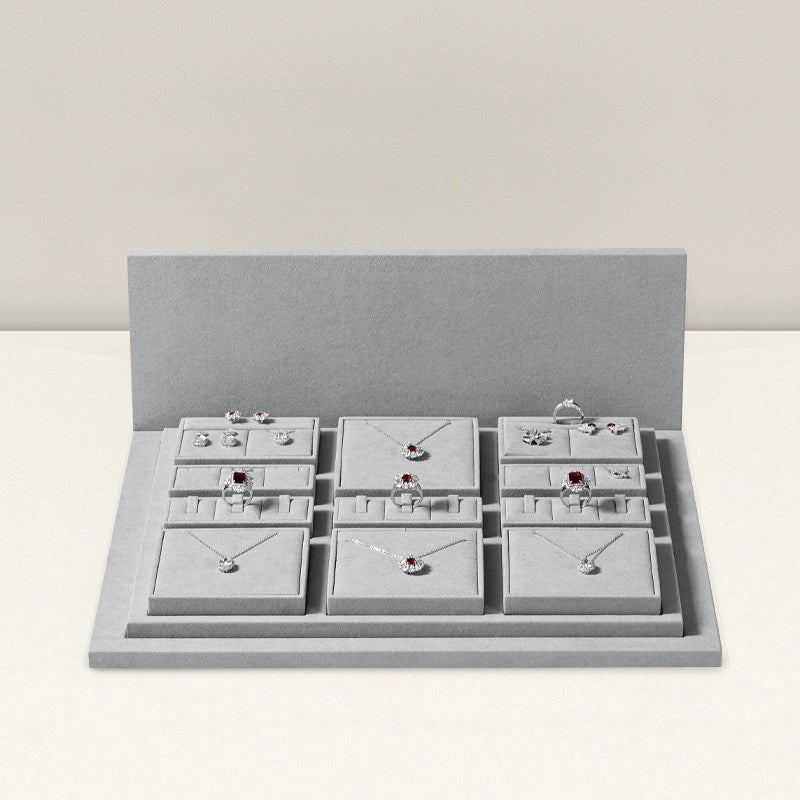 Luxury jewelry display props, high-end microfiber necklace rings, earrings, pendants, jewelry display