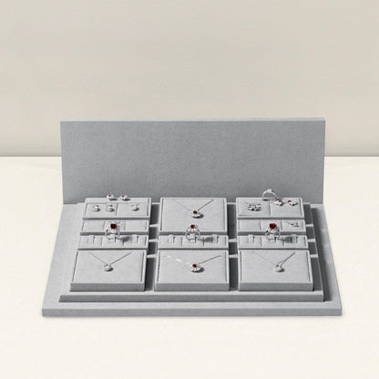 Luxury jewelry display props, high-end microfiber necklace rings, earrings, pendants, jewelry display