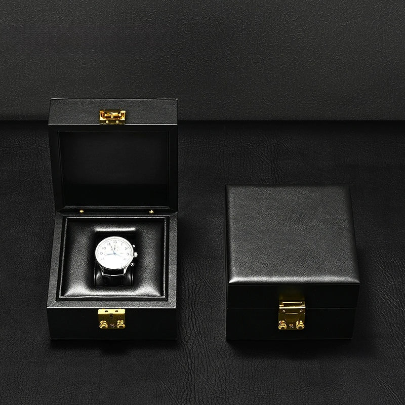 Luxury watch box light luxury PU leather travel watch packaging box watch gift box portable storage box