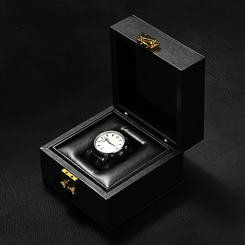 Luxury watch box light luxury PU leather travel watch packaging box watch gift box portable storage box
