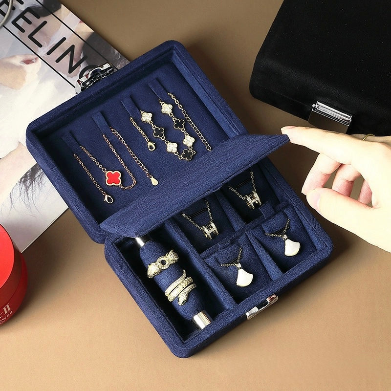 Jewelry storage box, jewelry box, necklace bracelet ring storage box, portable set jewelry box