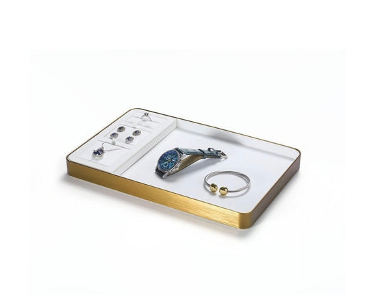 light luxury metal rounded jewelry display tray ring necklace bracelet watch jewelry tray jewelry storage tray