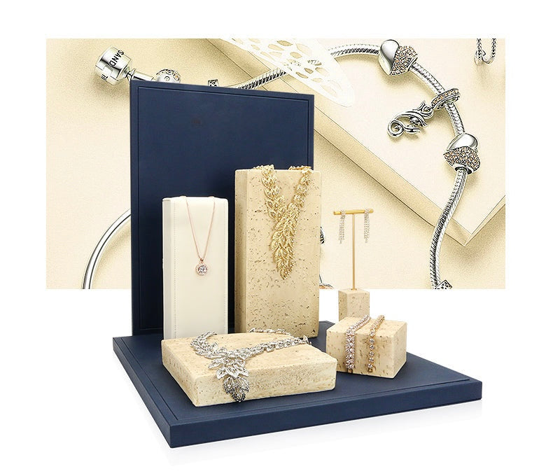 Yellow plaster earrings display, creative jewelry display, jewelry display shooting props