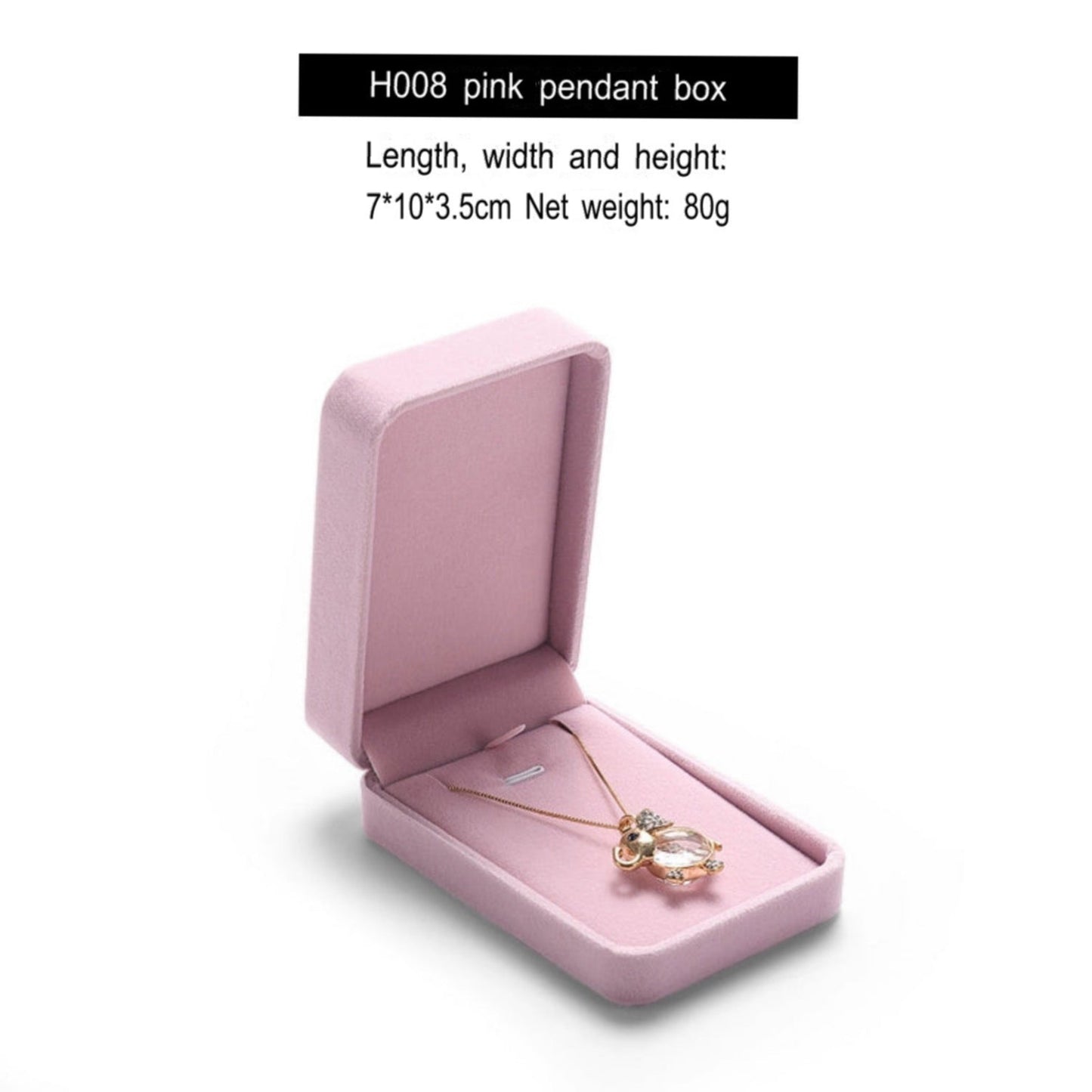 [Clearance] Flannel ring box pink necklace bracelet box earrings stud small delicate wrapping gift box