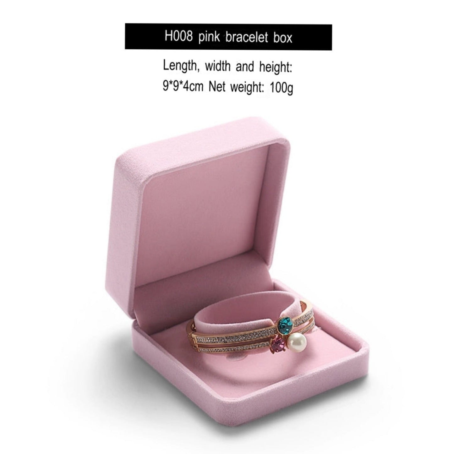 [Clearance] Flannel ring box pink necklace bracelet box earrings stud small delicate wrapping gift box