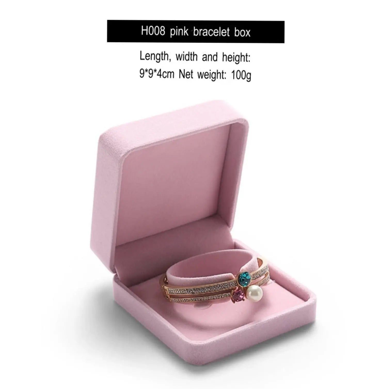 [Clearance] Flannel ring box pink necklace bracelet box earrings stud small delicate wrapping gift box Jim Display