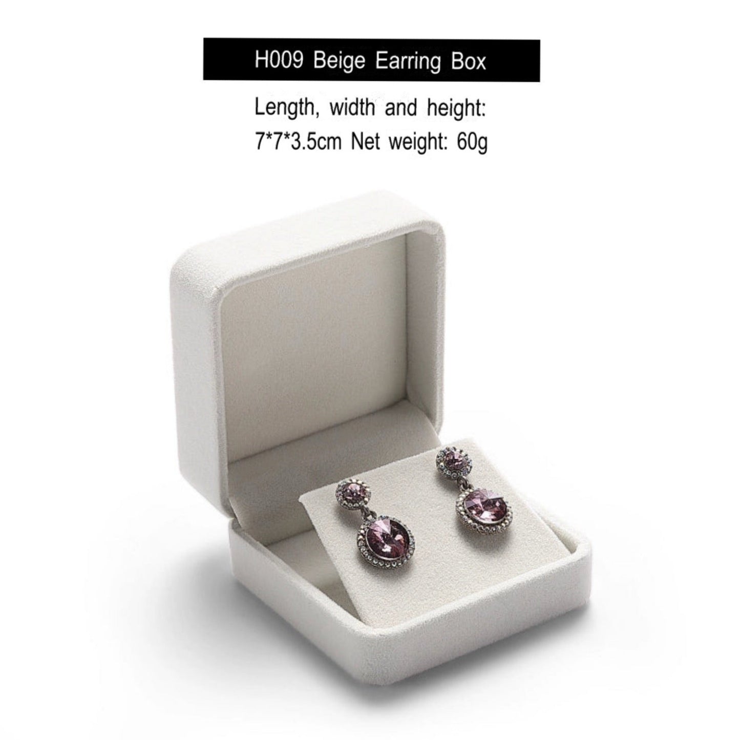 [Clearance] Flannel ring box pink necklace bracelet box earrings stud small delicate wrapping gift box