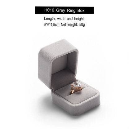 [Clearance] Flannel ring box pink necklace bracelet box earrings stud small delicate wrapping gift box