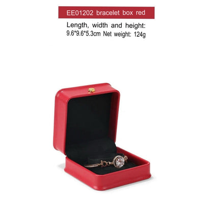 Jewelry Box, Metal Crown, PU Leather, Ring Box, Necklace, Bracelet, Jewelry, Packaging, Gift Box