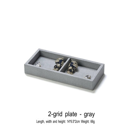 Jewelry display plate, lacquer jewelry placement plate, bracelet, ring, earring, plate, gray necklace storage plate, jewelry tray