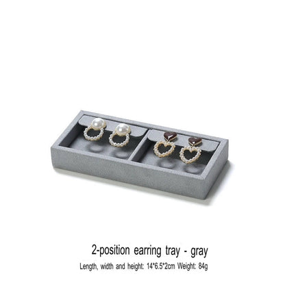 Jewelry display plate, lacquer jewelry placement plate, bracelet, ring, earring, plate, gray necklace storage plate, jewelry tray