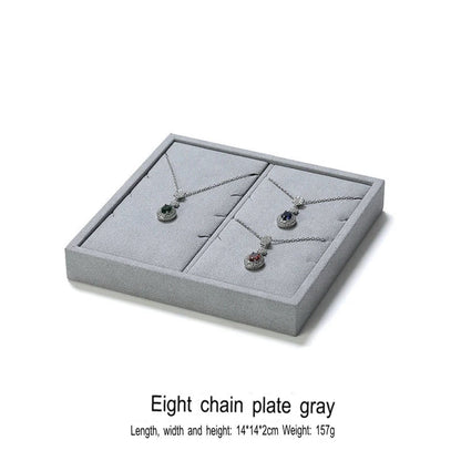Jewelry display plate, lacquer jewelry placement plate, bracelet, ring, earring, plate, gray necklace storage plate, jewelry tray
