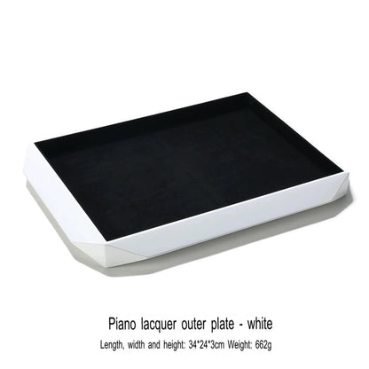 Jewelry display plate, lacquer jewelry placement plate, bracelet, ring, earring, plate, gray necklace storage plate, jewelry tray