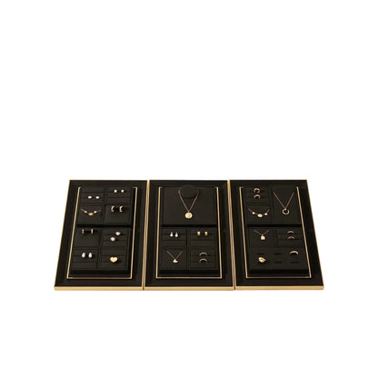Luxury Jewelry Display Props: High-End Metal Microfiber Necklace and Ring Counter - Jim Display