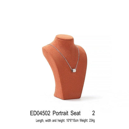 Necklace Display Stand, Microfiber Portrait Neck Jewelry, Desk Model Frame, Jewelry Exhibition Display Props