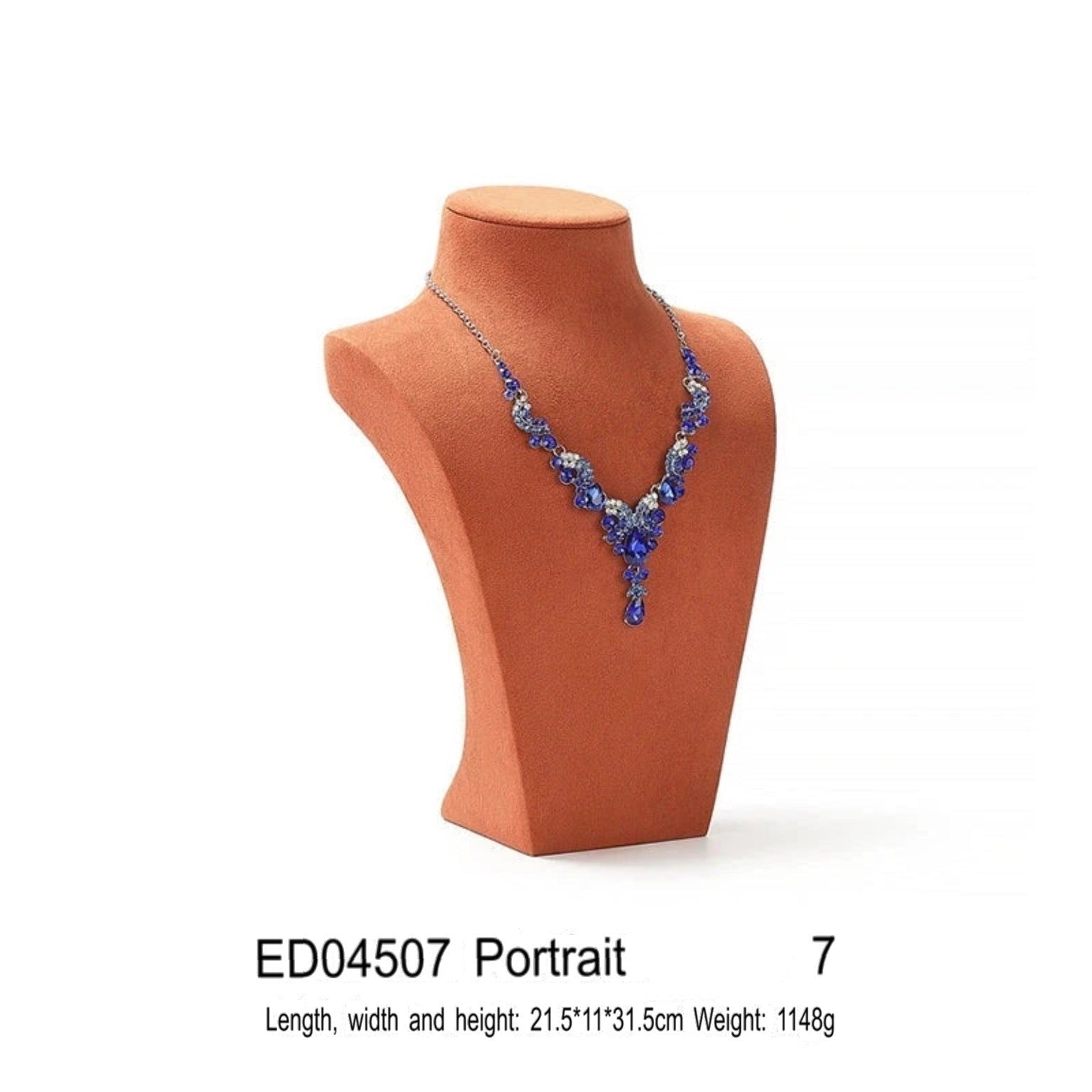 Necklace Display Stand, Microfiber Portrait Neck Jewelry, Desk Model Frame, Jewelry Exhibition Display Props