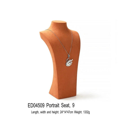 Necklace Display Stand, Microfiber Portrait Neck Jewelry, Desk Model Frame, Jewelry Exhibition Display Props
