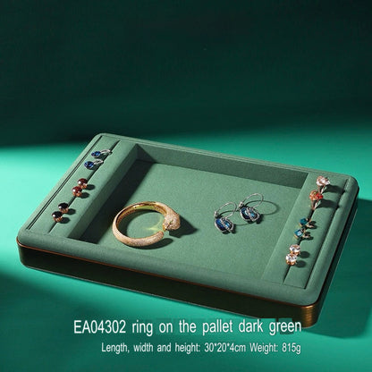 Jewelry display plate, metal gold jewelry tray, ring, necklace, bracelet, jade, multi-purpose jewelry storage, look at the pallet