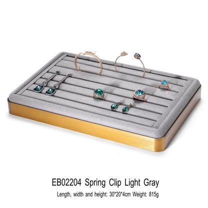 Jewelry display plate, metal gold jewelry tray, ring, necklace, bracelet, jade, multi-purpose jewelry storage, look at the pallet