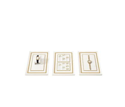 Luxury jewelry tray, metal watch holder, PU leather watch, ring counter, jewelry display props Jim Display