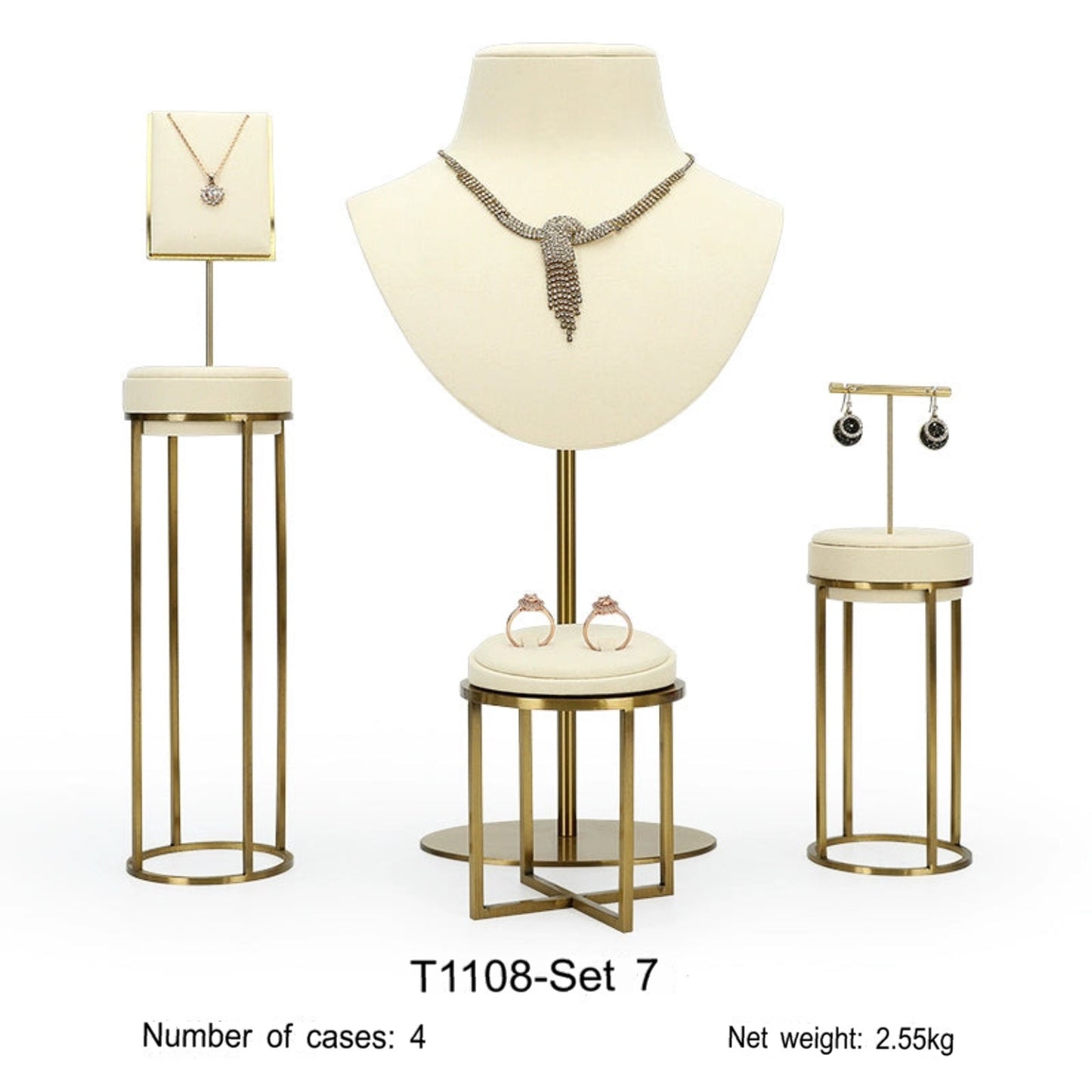 Luxury Off-white Jewelry Window Display
