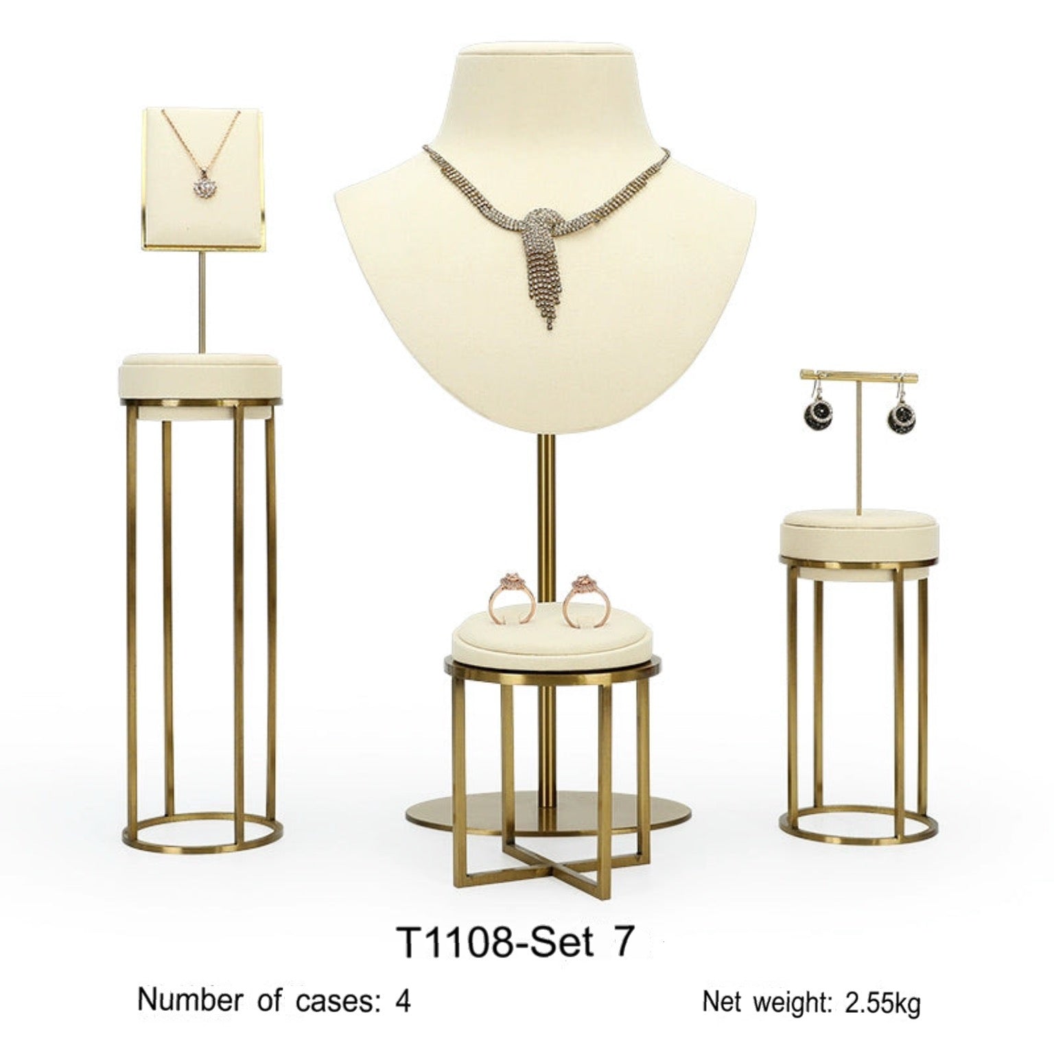Luxury Off-white Jewelry Window Display