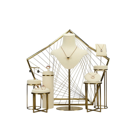 Luxury Off-white Jewelry Window Display