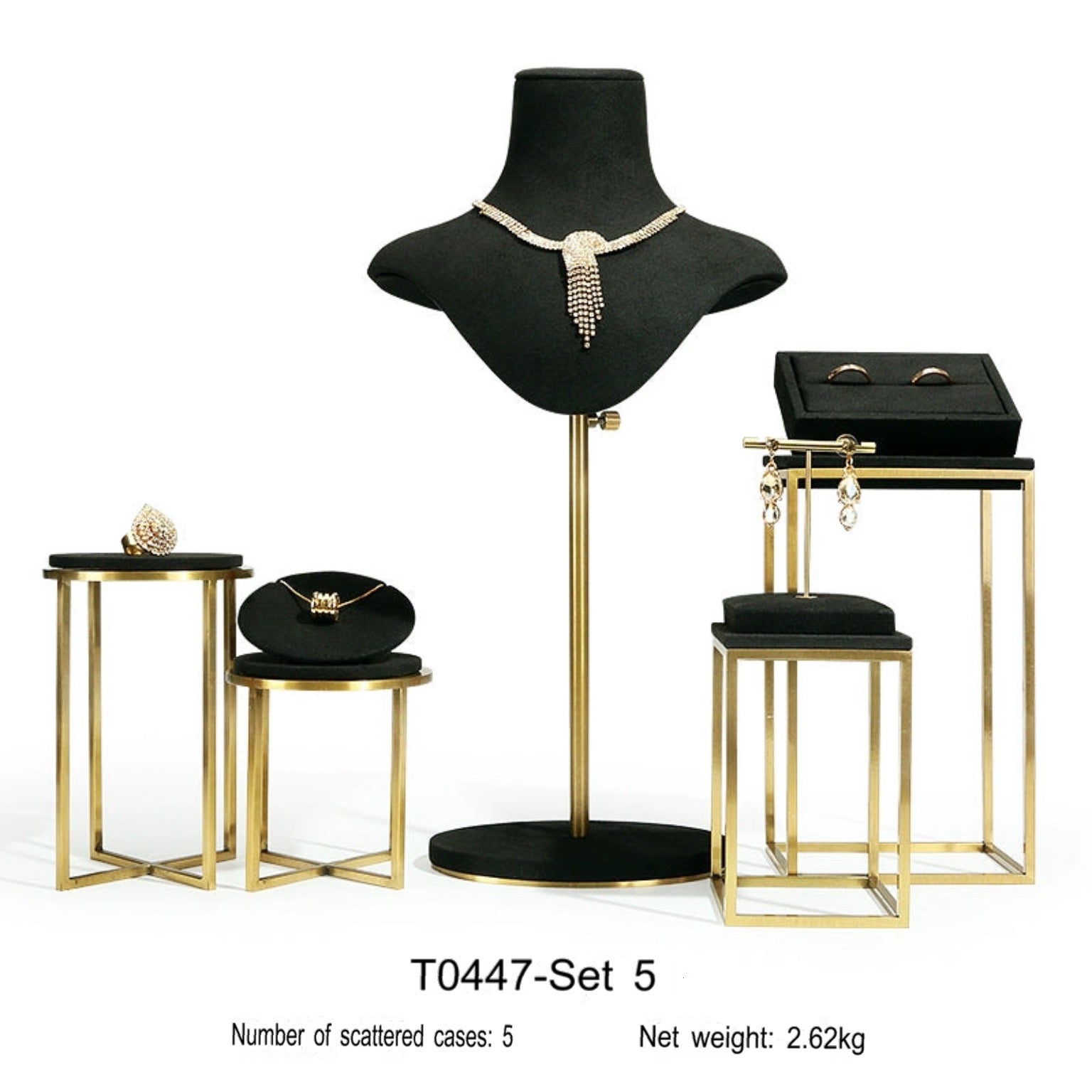 Black Premium jewellery window display props
