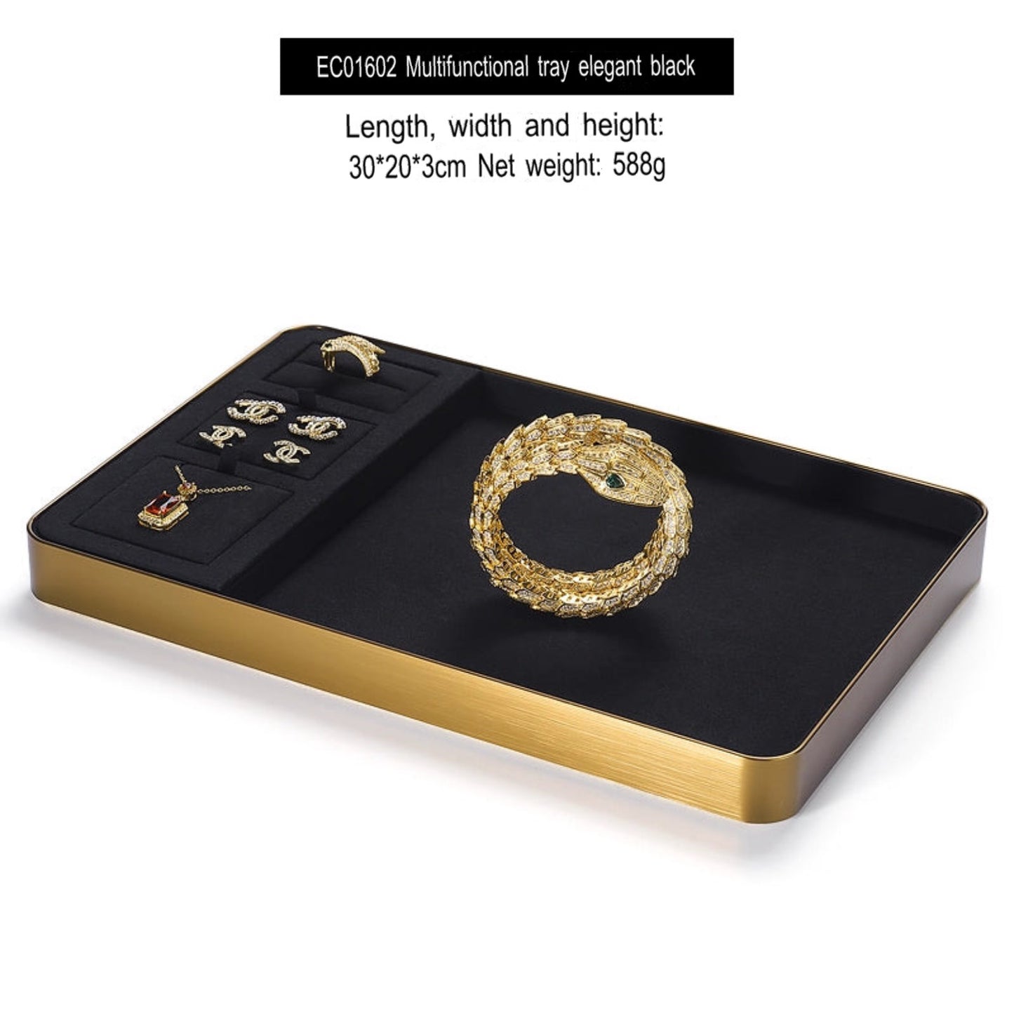 light luxury metal rounded jewelry display tray ring necklace bracelet watch jewelry tray jewelry storage tray