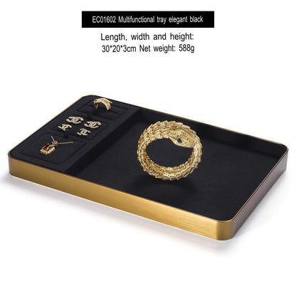 light luxury metal rounded jewelry display tray ring necklace bracelet watch jewelry tray jewelry storage tray