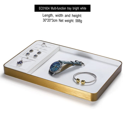 light luxury metal rounded jewelry display tray ring necklace bracelet watch jewelry tray jewelry storage tray