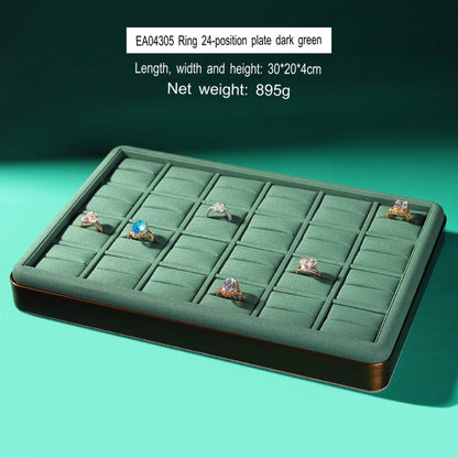 Light luxury jewelry tray jewelry display tray metal surround ring necklace bracelet storage tray store with viewing tray