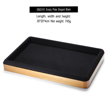 Light luxury jewelry tray jewelry display tray metal surround ring necklace bracelet storage tray store with viewing tray