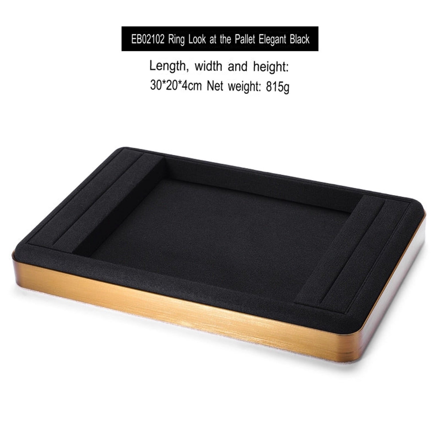 Light luxury jewelry tray jewelry display tray metal surround ring necklace bracelet storage tray store with viewing tray