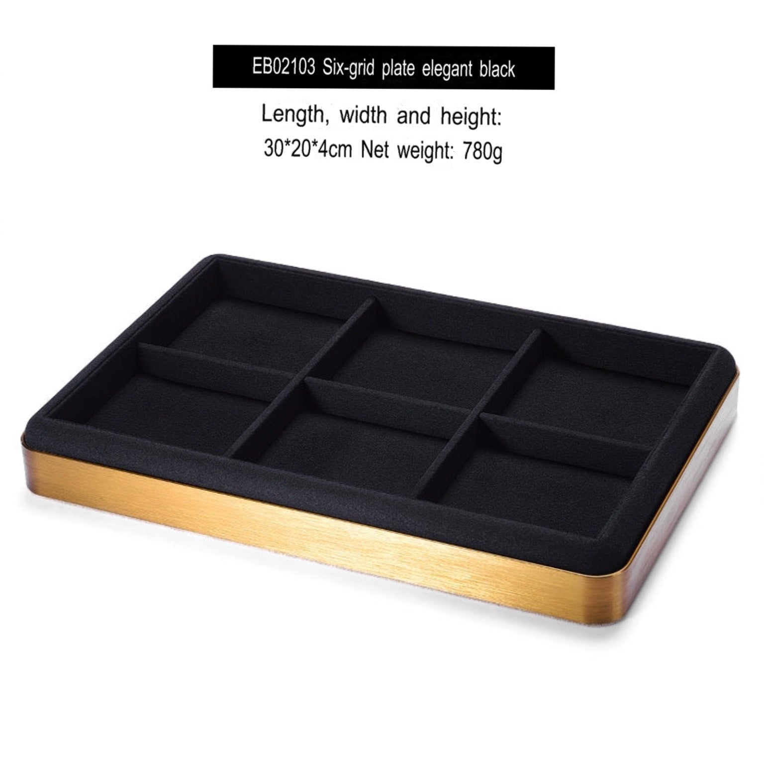 Light luxury jewelry tray jewelry display tray metal surround ring necklace bracelet storage tray store with viewing tray