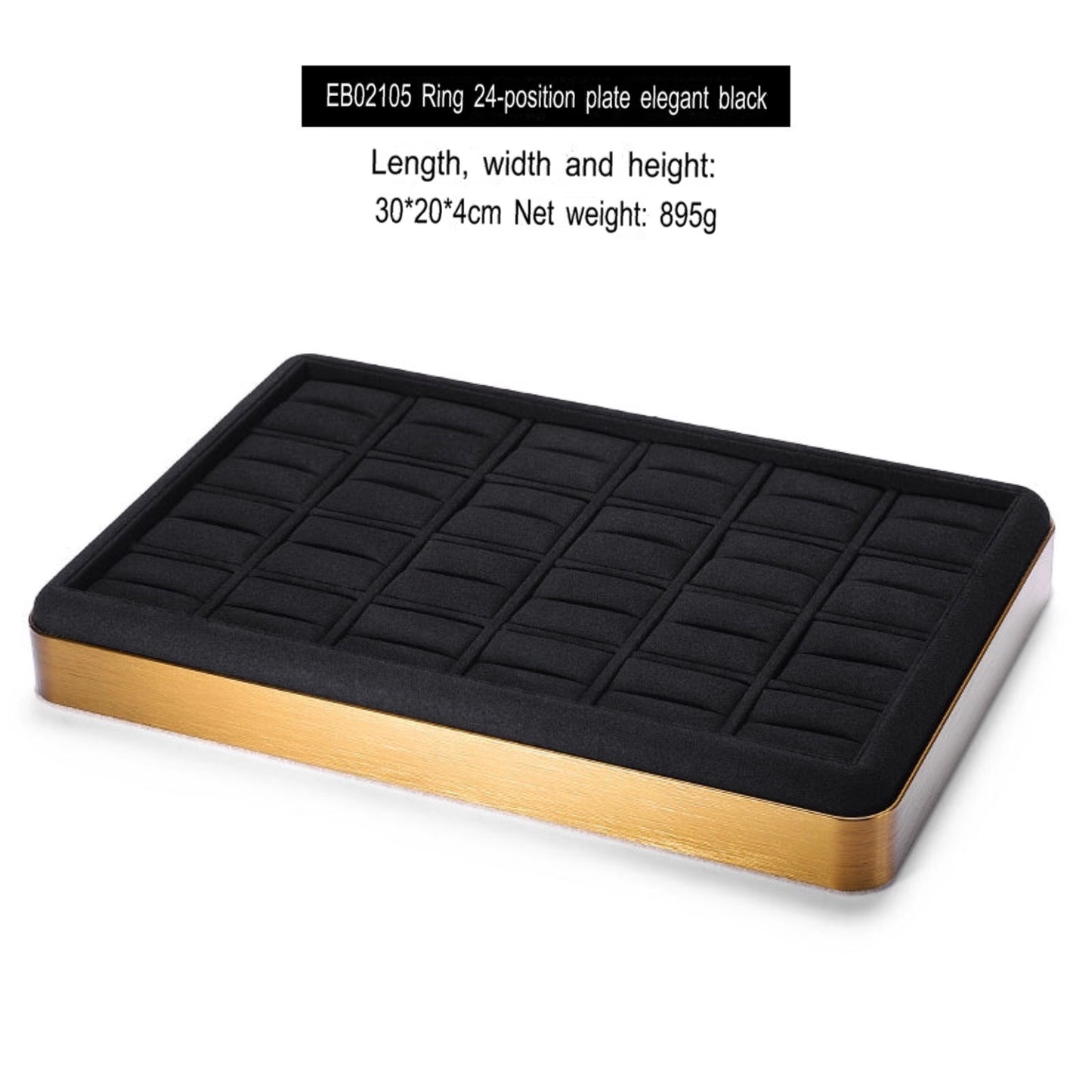 Light luxury jewelry tray jewelry display tray metal surround ring necklace bracelet storage tray store with viewing tray