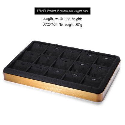 Light luxury jewelry tray jewelry display tray metal surround ring necklace bracelet storage tray store with viewing tray