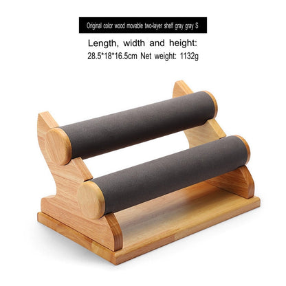 Jewelry Display Rack Solid Wood Microfiber Material Bracelet Jewelry Rack