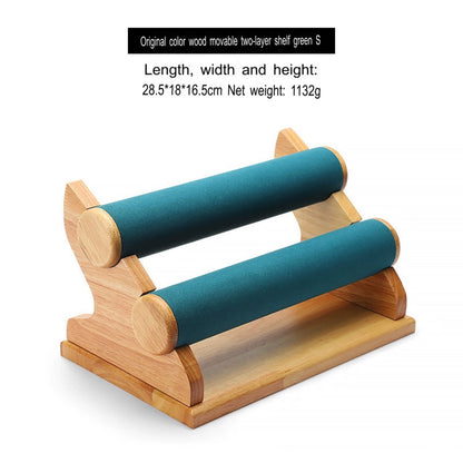 Jewelry Display Rack Solid Wood Microfiber Material Bracelet Jewelry Rack